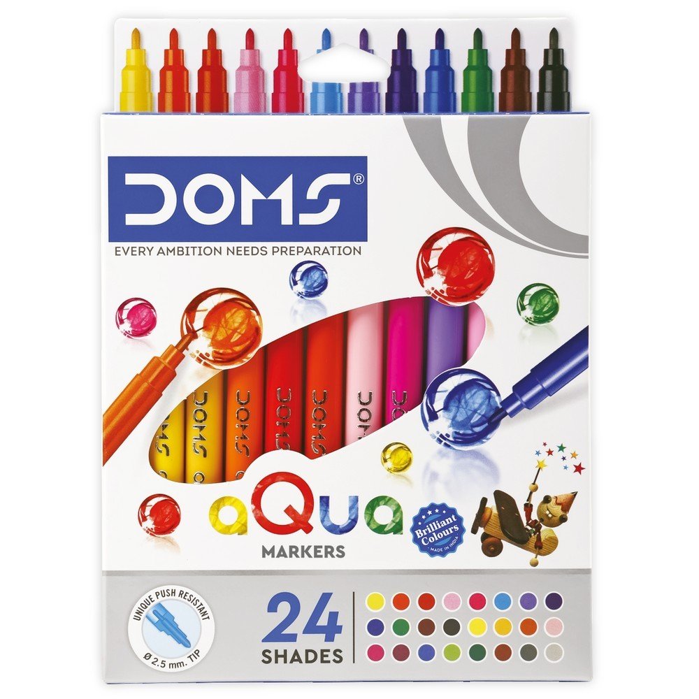 Rotulador Doms Acuarelables 24 Colores Surtidos Marca DOMS