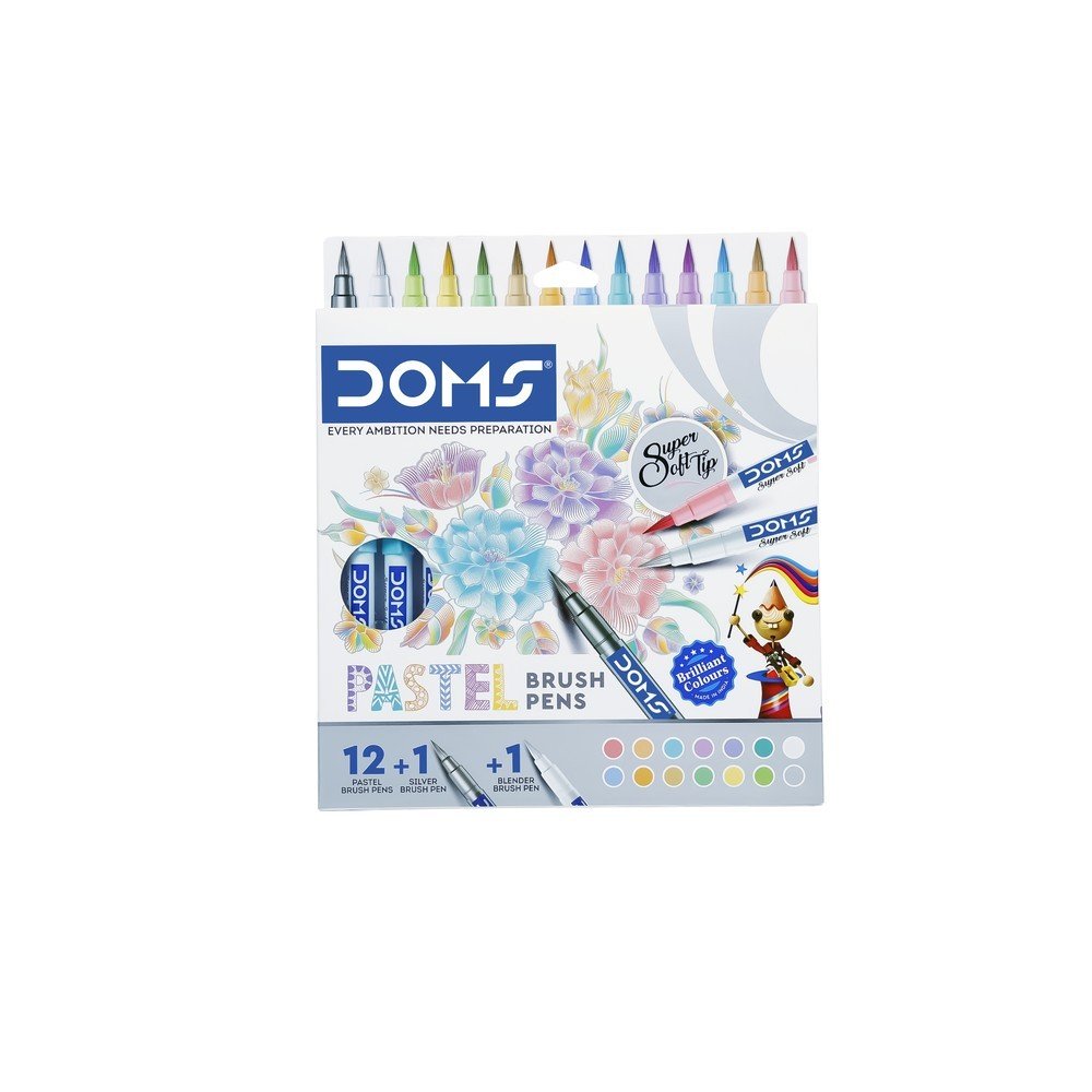 Rotulador Doms Punta Pincel 14 Colores Pastel Marca Doms