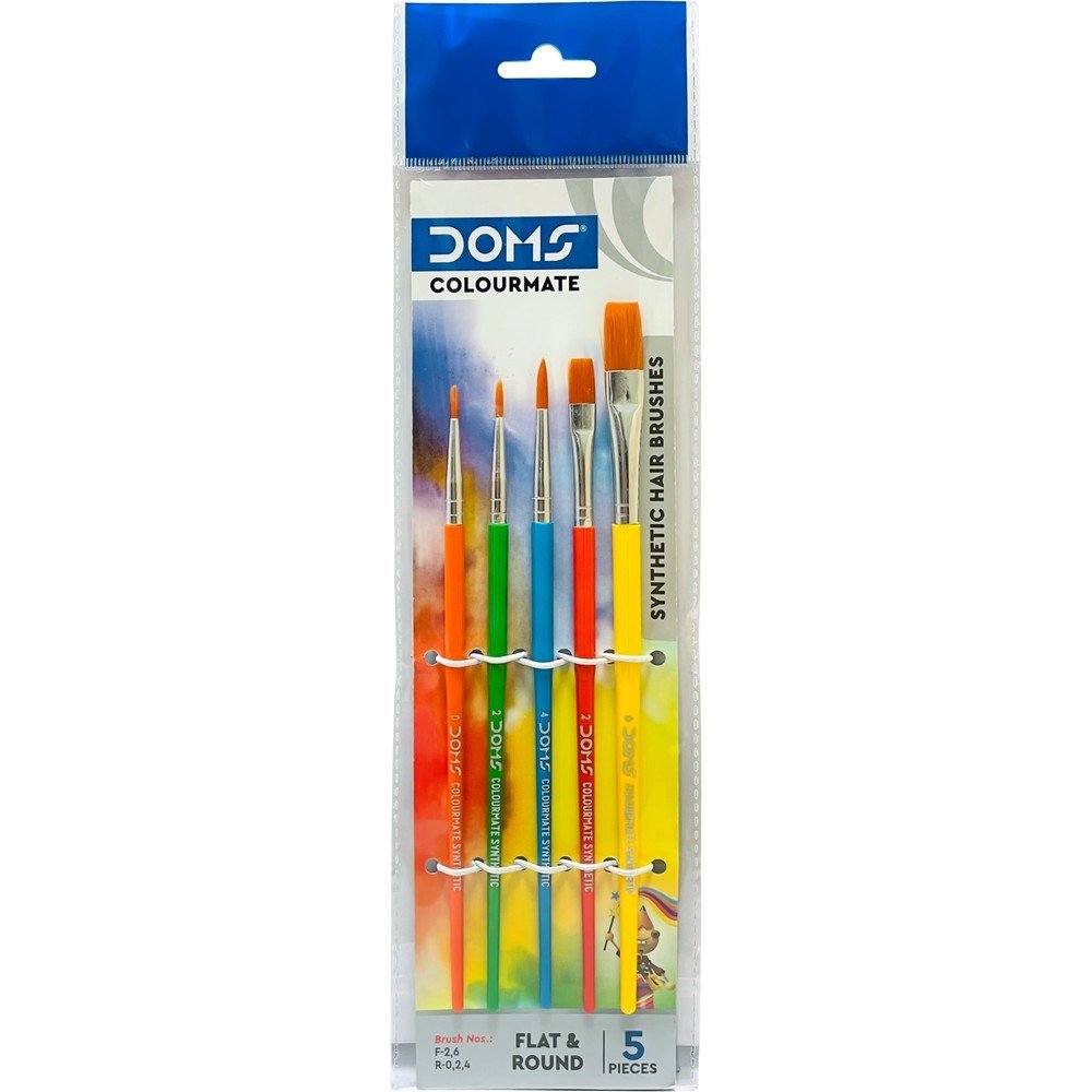Pinceles Doms Colourmate Redondos y Planos Blister 5 unidades Imagen principal del producto