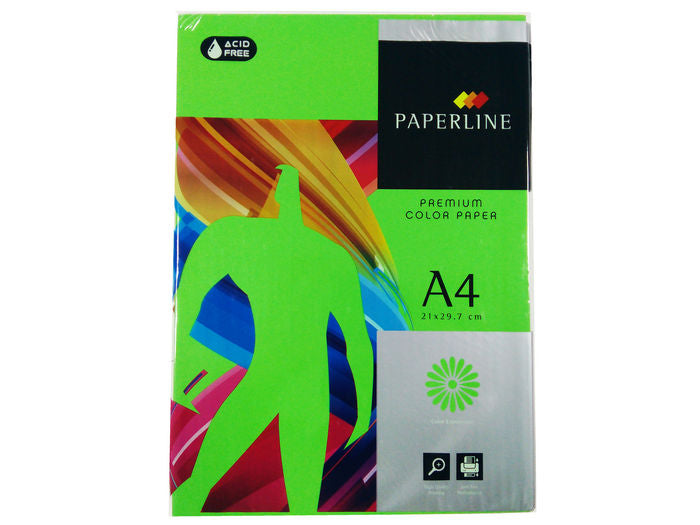 Papel A4 500H 80 g Paperline Verde Fuerte Parrot FABRISA