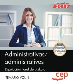 Administrativas/administrativos. Diputación Foral de Bizkaia. Temario. Vol.II Imagen principal del producto