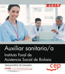 Auxiliar sanitario/a. Instituto Foral de Asistencia Social de Bizkaia. Simulacros de examen Imagen principal del producto