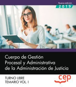 Cuerpo de Gestión Procesal y Administrativa de la Administración de Justicia. Turno Libre. Temario Vol. I. Imagen principal del producto