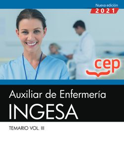 Auxiliar de Enfermería. INGESA. Temario. Vol.III Imagen principal del producto
