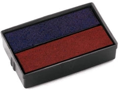 Almohadilla bicolor azul y rojo Colop para sellos marca Colop