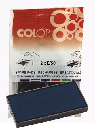 Blister 2 Recambios Almohadilla Modelo E/50/1 Azul COLOP España Imagen principal del producto