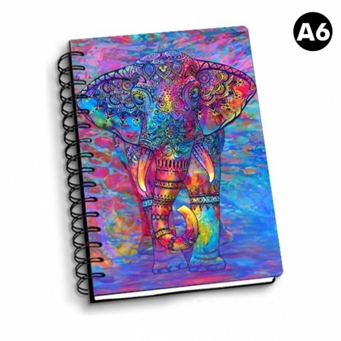 Libreta espiral A6 Bohemian Elephant 3D ARTGAME Imagen principal del producto