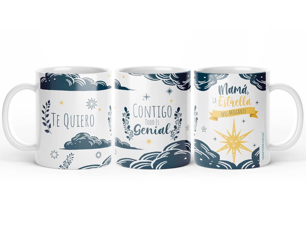 TAZA DE CERAMICA 350 ML LA ESTRELLA MAS BRILLANTE | LAMPARAS MEDITERRANEAN | 1 UNIDAD | 9502113399466 Imagen principal del producto