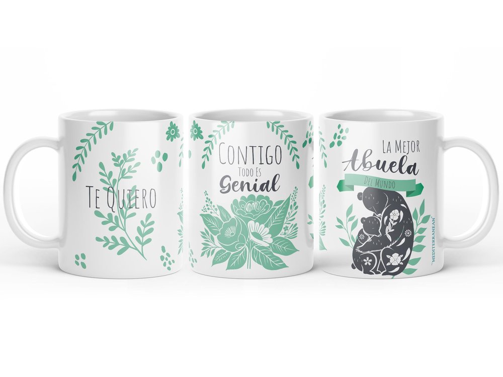 TAZA DE CERAMICA 350 ML LA MEJOR ABUELA | LAMPARAS MEDITERRANEAN | 1 UNIDAD | 9508357253250 Imagen principal del producto