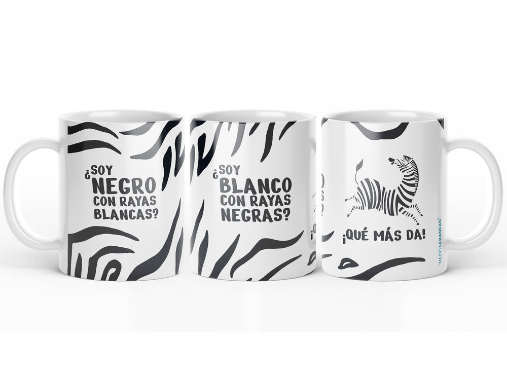 Taza de Cerámica 350 ml Cebra Lamparas Mediterranean