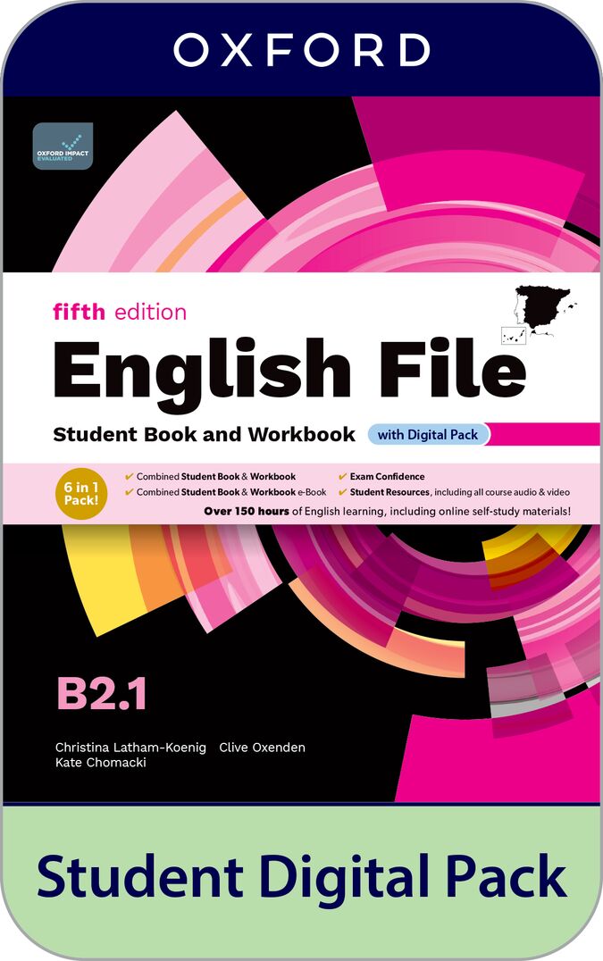 English File 5th Edition B2.1. Student's Book and Workbook and digital without Key Pack. Christina Latham-Koenig (Oxford University Press España, S.A.) 9780194143240