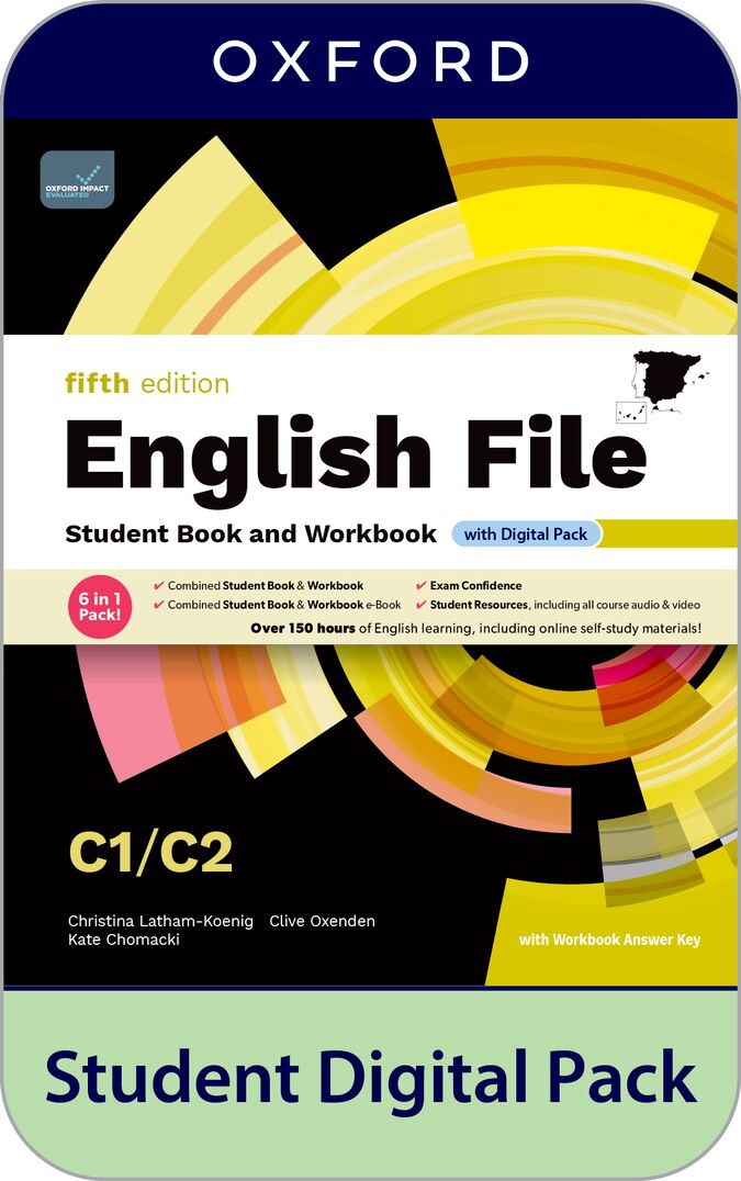 English File 5th Edition C1-C2. Student's Book and Workbook and digital with Key Pack. Christina Latham-Koenig (Oxford University Press España, S.A.) 9780194146425 Imagen principal del producto