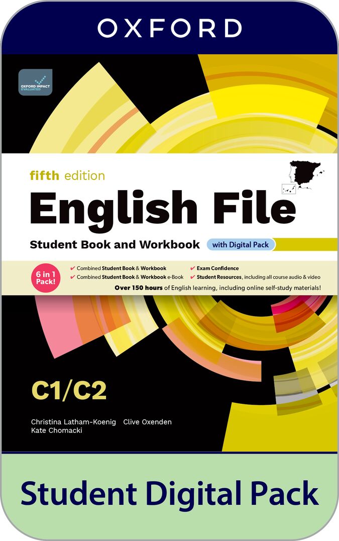 English File 5th Edition C1-C2. Student's Book and Workbook and digital without Key Pack. Christina Latham-Koenig (Oxford University Press España, S.A.) 9780194146937 Imagen principal del producto