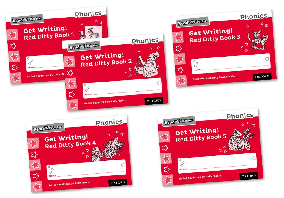 Read Write Inc - Phonics Get Writing! Red Ditty Books 1-5 Mixed Pack of 5 | Varios autores | 9780198373902 (OXFORD)