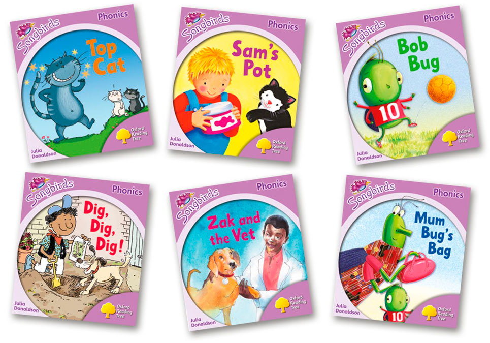 Oxford Reading Tree Songbirds Phonics Level 1+: Mixed Pack of 6. Julia Donaldson (Oxford University Press España, S.A.) 9780198387909 Imagen principal del producto