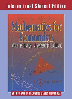 Mathematics For Economists (Ww Norton & Co Ltd) - 9780393117523