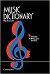 Music Dictionary Pb (Cambridge) - 9780521569309