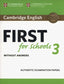 Cambridge English First For Sc | CAMBRIDGE | 9781108433761