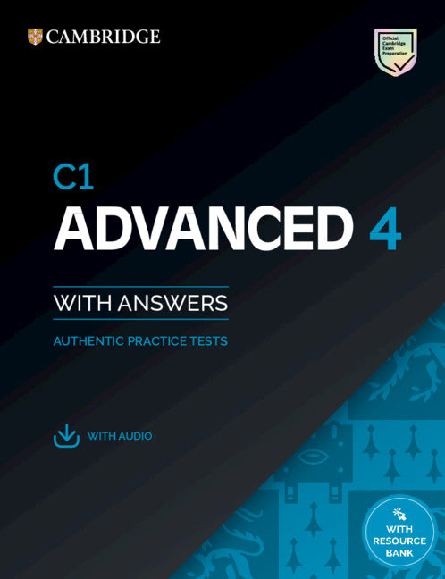 C1 Advanced 4 Practice Tests with answers. Aa. Vv. (Cambridge University Press) 9781108784993 Imagen principal del producto