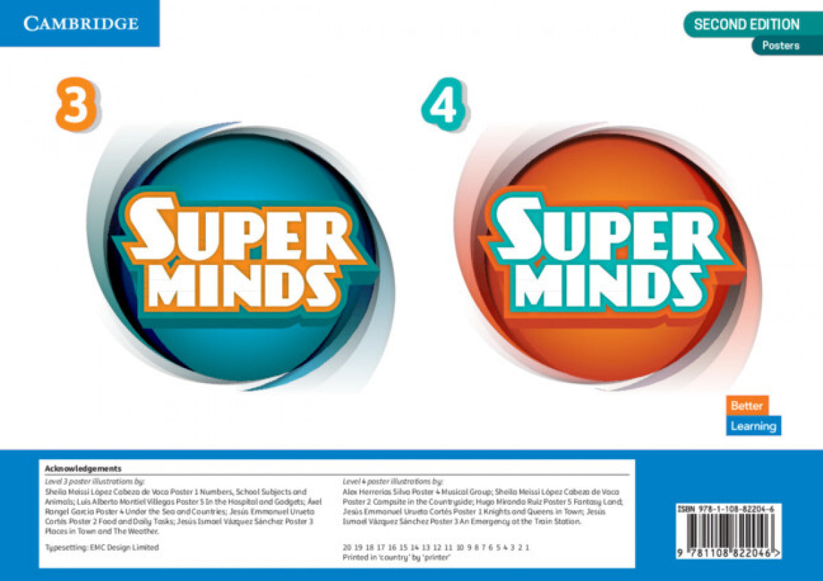 Super Minds Level 3 and 4 Poster Pack British English Imagen principal del producto