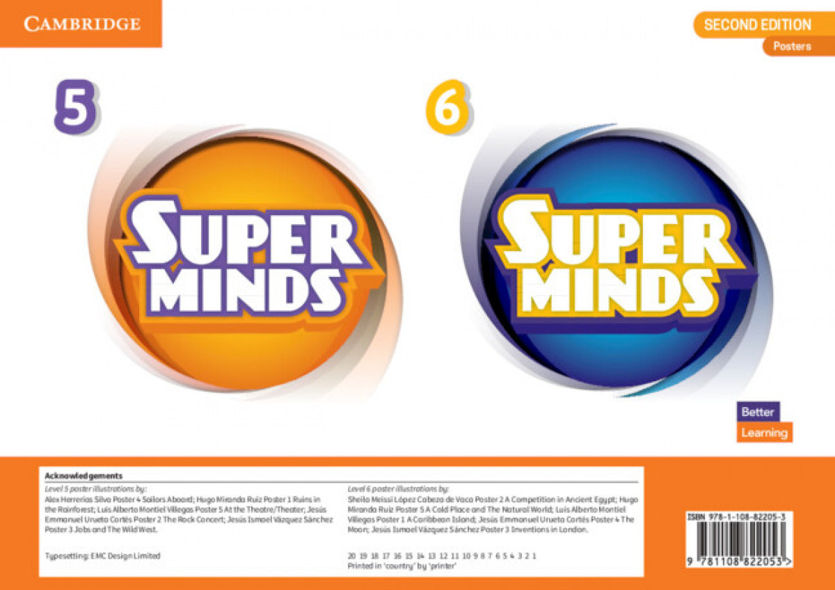 Super Minds Level 5 and 6 Poster Pack British English Imagen principal del producto