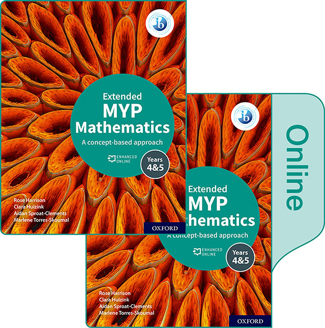 NEW MYP Mathematics 4 & 5 Extended: Print and Enhanced Online Course Book Pack (2020) | Varios autores | 9781382010917 (OXFORD) Imagen principal del producto