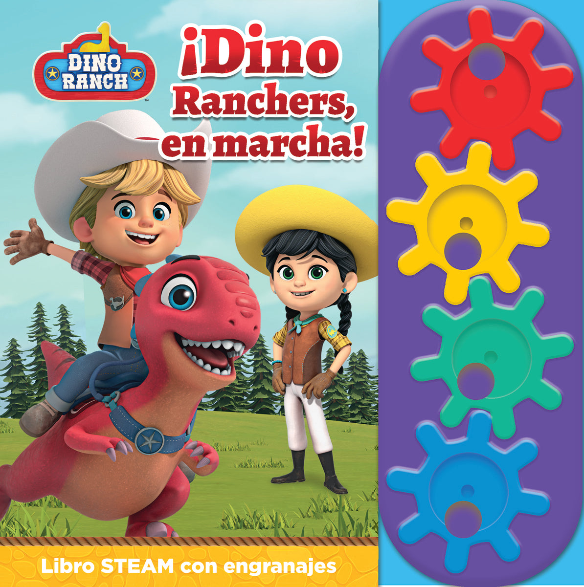 DINO RANCHERS, EN MARCHA!: LIBRO CON ENGRANAJE STEM Imagen principal del producto