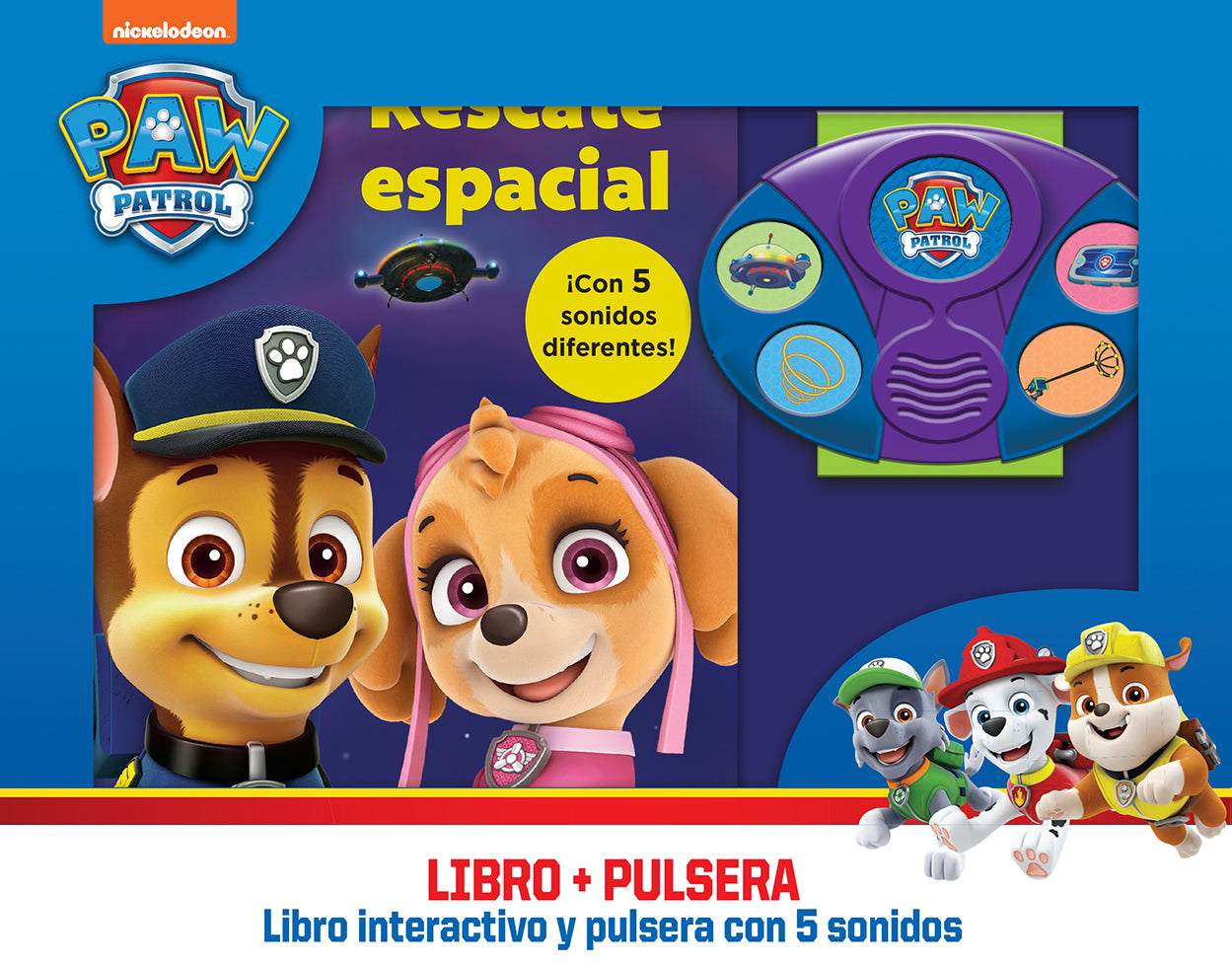 RESCATE ESPACIAL. LIBRO INTERACTIVO Y PULSERA CON SONIDOS PATRULLA CANINA WSBS Imagen principal del producto