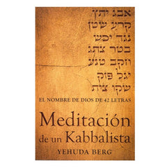 MEDITACION DE UN KABBALISTA I Berg,Yehuda I Cangrejo Editores I 9781571896223