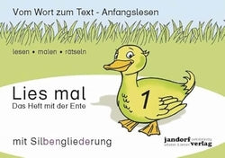 Lies Mal 1 Mit Silbengliederung - Das Heft Mit Der Ente (Jandorf Verlag) - 9783939965817