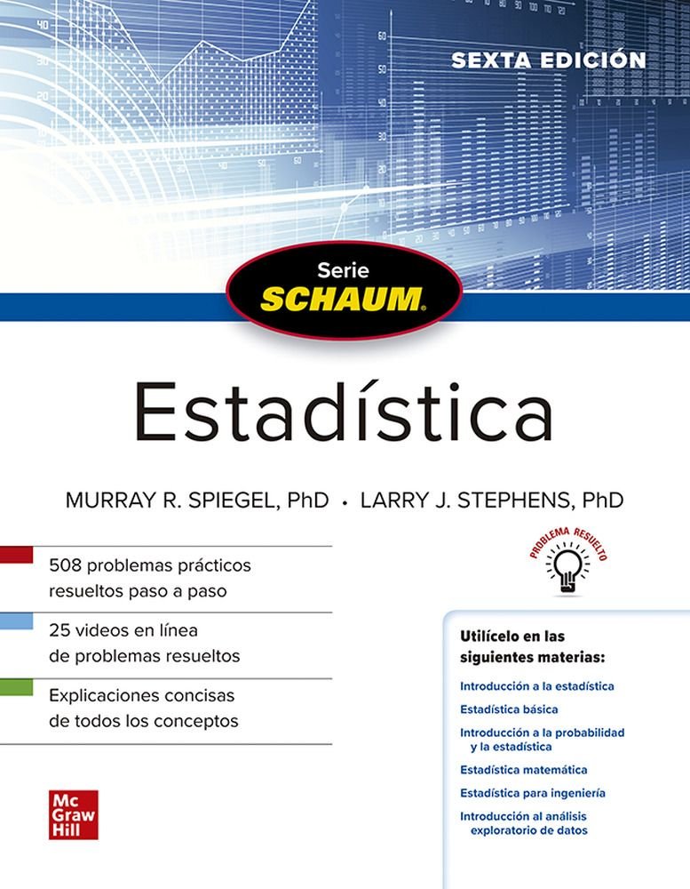 ESTADISTICA SCHAUM 6ºED - 9786071514639 Imagen principal del producto