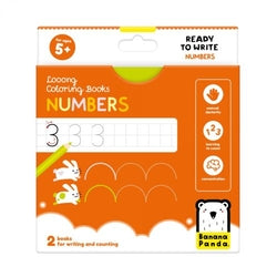 Cuadernos de colorear y escribir números Banana Panda