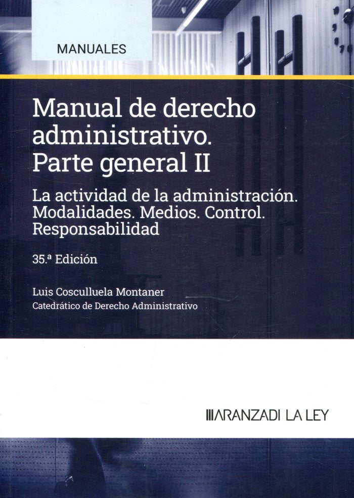 MANUAL DE DERECHO ADMINISTRATIVO II 35ªED - 9788410296404 Imagen principal del producto