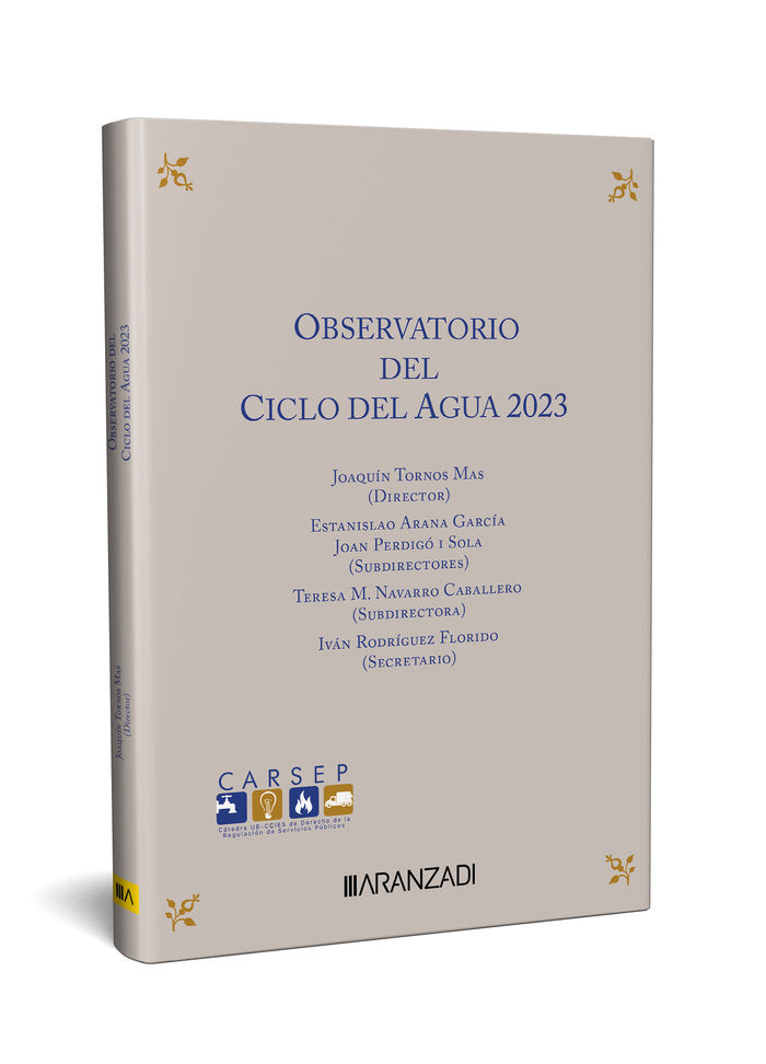 OBSERVATORIO DEL CICLO DEL AGUA 2023 - 9788410296572 Imagen principal del producto