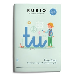 Escritura con Letra Ligada 5 (Educación Primaria) (Rubio) - 9788410418189