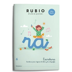 Escritura con Letra Ligada 6 (Educación Primaria) (Rubio) - 9788410418196