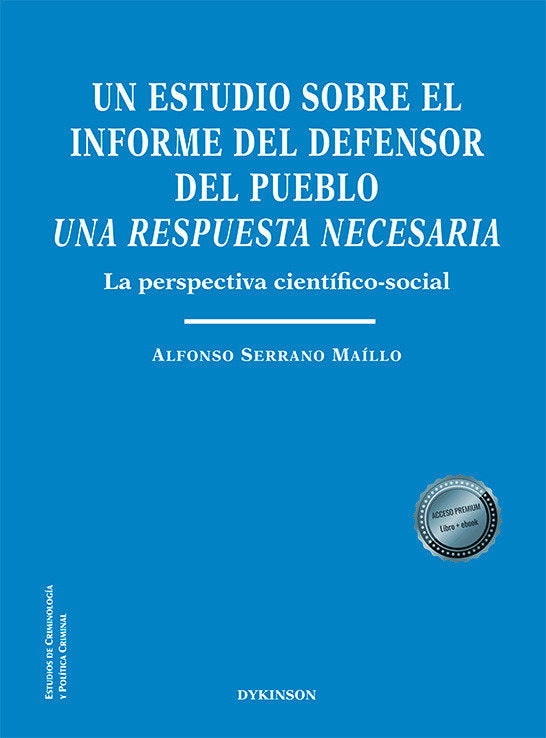 UN ESTUDIO SOBRE EL INFORME DEL DEFENSOR DEL PUEBLO UNA RES - 9788410704916 Imagen principal del producto