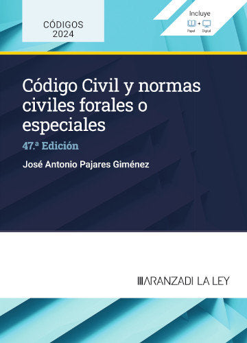 CODIGO CIVIL Y NORMAS CIVILES FORALES O ESPECIALES 47ªED - 9788410783416 Imagen principal del producto