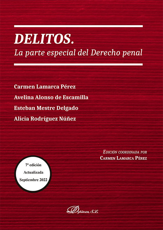 DELITOS LA PARTE ESPECIAL DEL DERECHO PENAL - 9788411225342 Imagen principal del producto