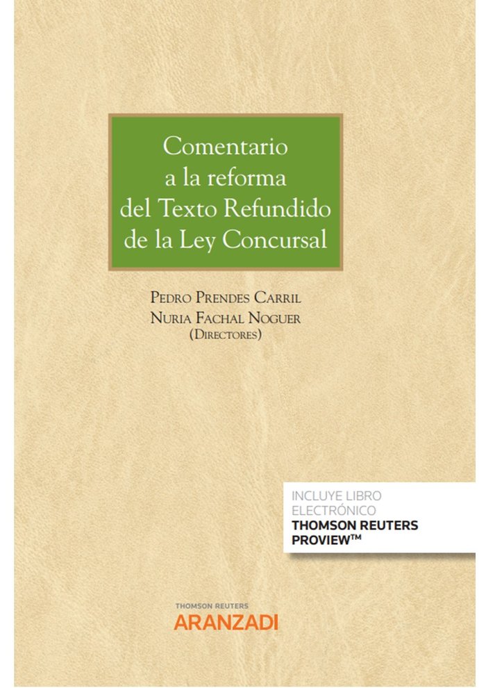 COMENTARIO A LA REFORMA DEL TEXTO REFUNDIDO DE LA LEY CONCUR - 9788411244176 Imagen principal del producto