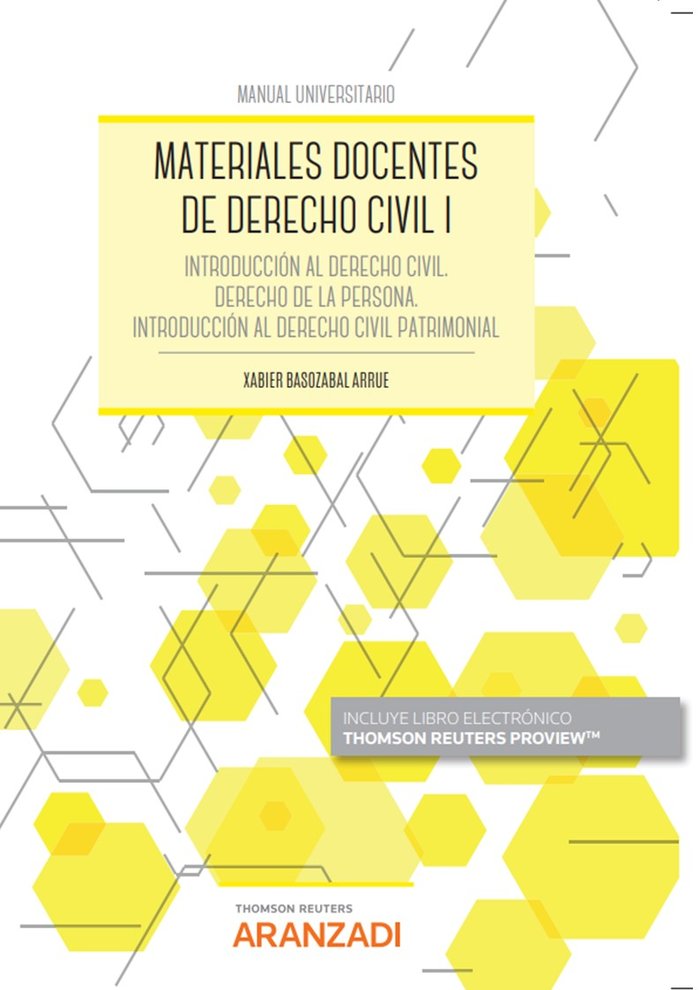 MATERIALES DOCENTES DE DERECHO CIVIL I - 9788411248457 Imagen principal del producto