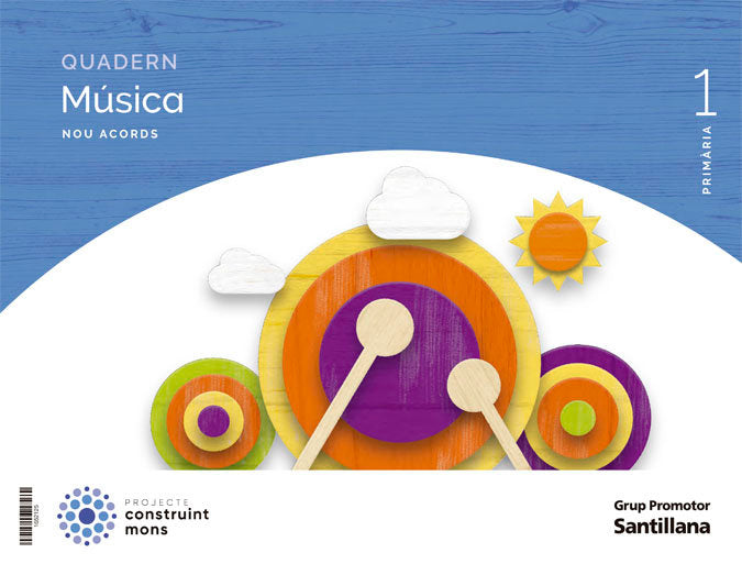 CUAD,MUSICA 1oEP NUEVO ACORDES CATALAN 22 ACORDES | AA,VV | 9788411295277 (Grup Promotor Santillana)