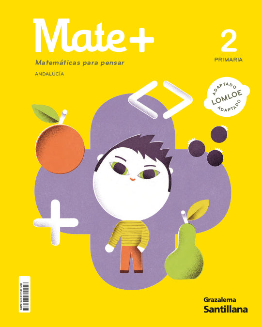 MATEMATICAS MATE+ 2º de Primaria ANDALUCIA 23 | AA,VV | 9788411381208 (Grazalema Santillana)