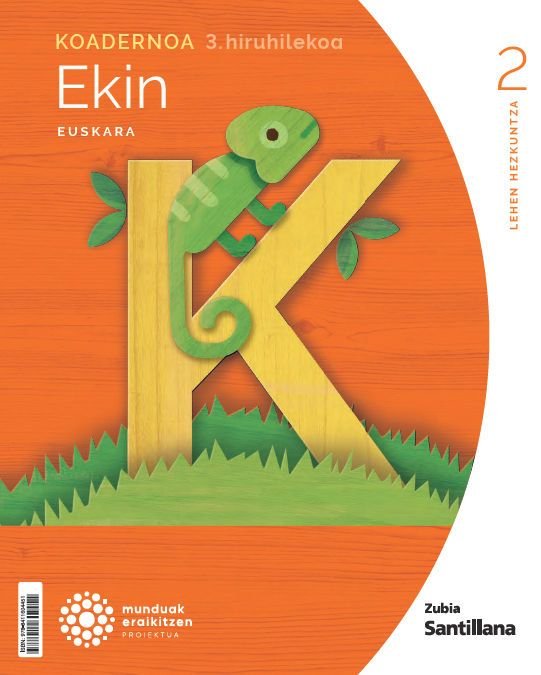 Lengua Cuaderno 3 2º EP Euskera 23 Munduak Eraiktzen (Zubia Santillana) - 9788411604451