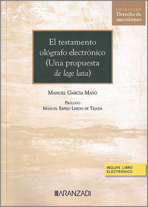 EL TESTAMENTO OLOGRAFO ELECTRONICO - 9788411626514 Imagen principal del producto