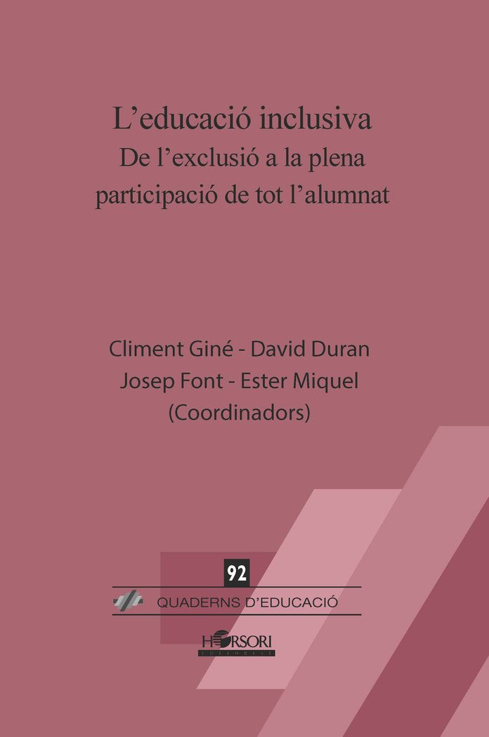 LEDUCACIO INCLUSIVA | DURAN GISBERT,DAVID/FONT ROURA,JOSEP/GIN | HORSORI | 9788412051964 Imagen principal del producto