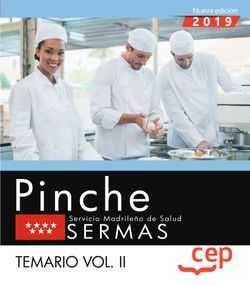 Pinche. Servicio Madrileño de Salud. SERMAS. Temario Vol. II.