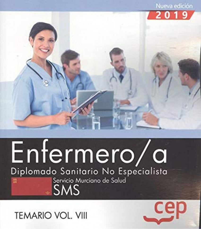 Enfermero/a. Diplomado Sanitario no Especialista. Servicio Murciano de Salud. SMS. Temario Vol.VIII Imagen principal del producto