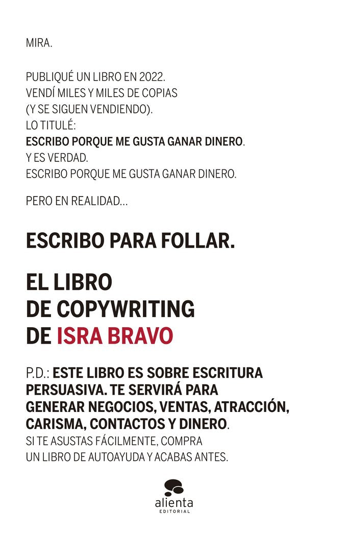 EL LIBRO DE COPYWRITING | BRAVO, ISRA | ALIENTA EDITORIAL | 9788413442471