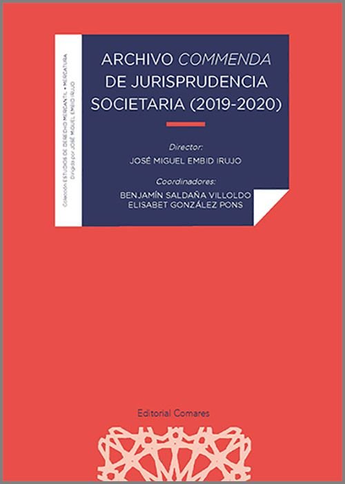 ARCHIVO COMMENDA DE JURISPRUDENCIA SOCIETARIA 2019 2020 - 9788413692913 Imagen principal del producto